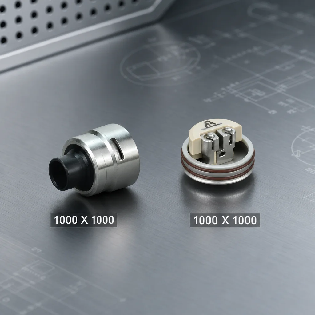 Armor Mods Armor 1.0 RDA v2 Rebuildable Atomizer for Single or Dual Coils - Compatible with Hellfire Maverick RDTA and More
Armor Mods Armor 1.0 RDA v2 Rebuildable Atomizer for Single or Dual Coils - Compatible with Hellfire Maverick RDTA and More