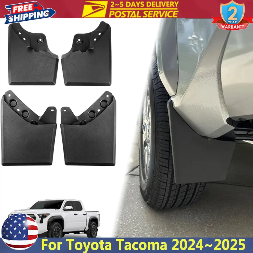 4Pcs Front Rear Splash Guards Mud Flaps Car Mudguard For Toyota Tacoma 2024~2025 Front Rear Mud Flaps Splash Guards Fender Wheel Protector
4Pcs Front Rear Splash Guards Mud Flaps Car Mudguard For Toyota Tacoma 2024~2025 Front Rear Mud Flaps Splash Guards Fender Wheel Protector