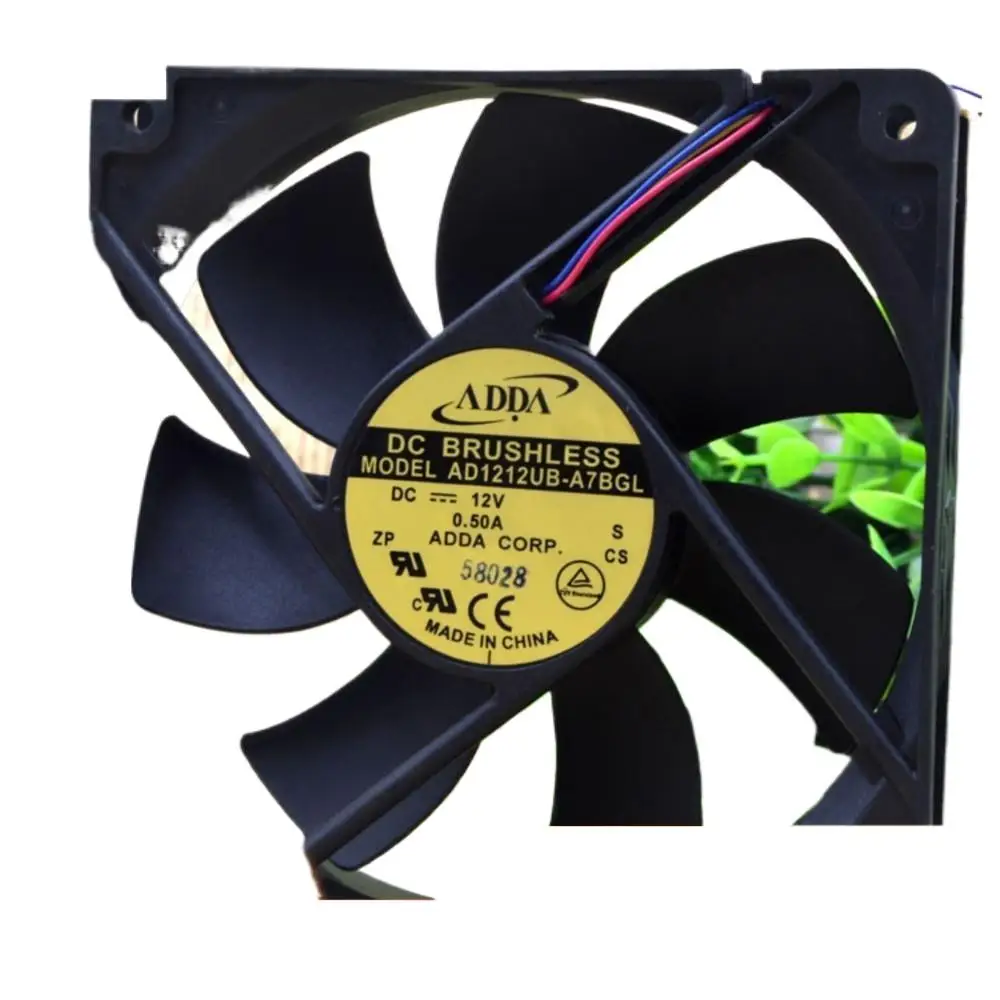for ADDA AD1212UB-A7BGL 12025 0.50A 4-Wire PWM Cooling Fan 12CM, High-Airflow PC Cases and Electronics 
for ADDA AD1212UB-A7BGL 12025 0.50A 4-Wire PWM Cooling Fan 12CM, High-Airflow PC Cases and Electronics