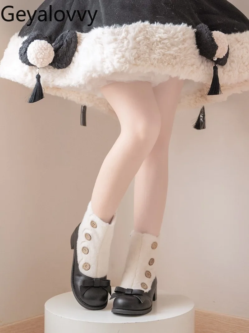 Autumn Winter Fleece-Lined Mary Jane Lolita Versatile Short Boots Sweet Cute Women's Daily Round Toe Chunky Low Heel Shoes
Autumn Winter Fleece-Lined Mary Jane Lolita Versatile Short Boots Sweet Cute Women's Daily Round Toe Chunky Low Heel Shoes