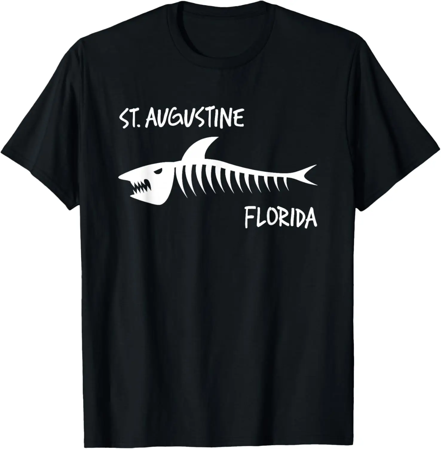 Shark Skeleton St Augustine Florida Graphic Tee Cotton Breathable Trip T-Shirt
Shark Skeleton St Augustine Florida Graphic Tee Cotton Breathable Trip T-Shirt