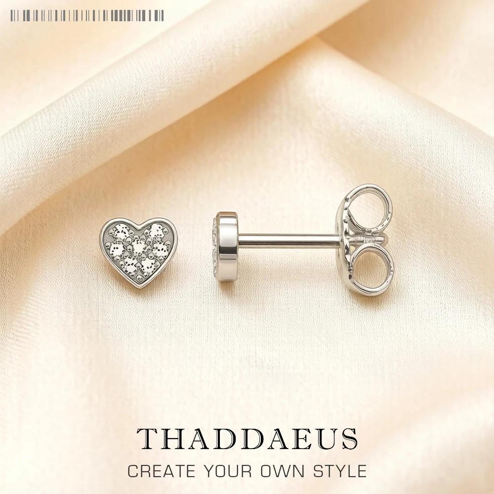 White Stone Pave Love Heart Ear Stud Earrings Europe Style Fine Jewelry For Women Romantic Gift In Pure 925 Sterling Silver
White Stone Pave Love Heart Ear Stud Earrings Europe Style Fine Jewelry For Women Romantic Gift In Pure 925 Sterling Silver