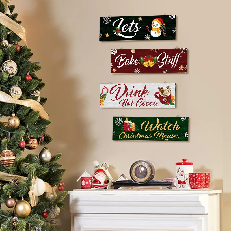 4PCS New Christmas Series Door Sign Creative Christmas Party Holiday Wooden Wall Hanger Decoration Esferas Para Decorar Arbol
4PCS New Christmas Series Door Sign Creative Christmas Party Holiday Wooden Wall Hanger Decoration Esferas Para Decorar Arbol