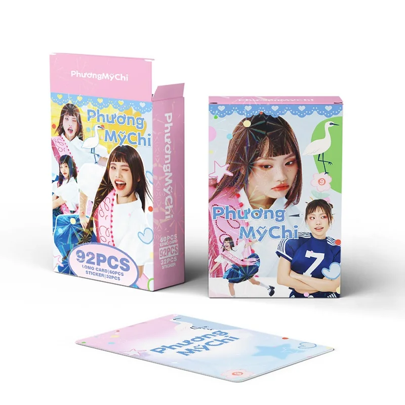 92Pcs/Set Phuong MyChi Merch Pack 60 Lomo Cards 32 Stickers HD Photo DIY Decor Collectible Gift for Fans
92Pcs/Set Phuong MyChi Merch Pack 60 Lomo Cards 32 Stickers HD Photo DIY Decor Collectible Gift for Fans