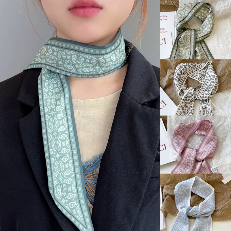 Корейский элегантный шелковый шарф ярких цветов, женский летний простой узкий длинный повязка на голову с лентой, универсальный модный аксессуар, подарки
Корейский элегантный шелковый шарф ярких цветов, женский летний простой узкий длинный повязка на голову с лентой, универсальный модный аксессуар, подарки