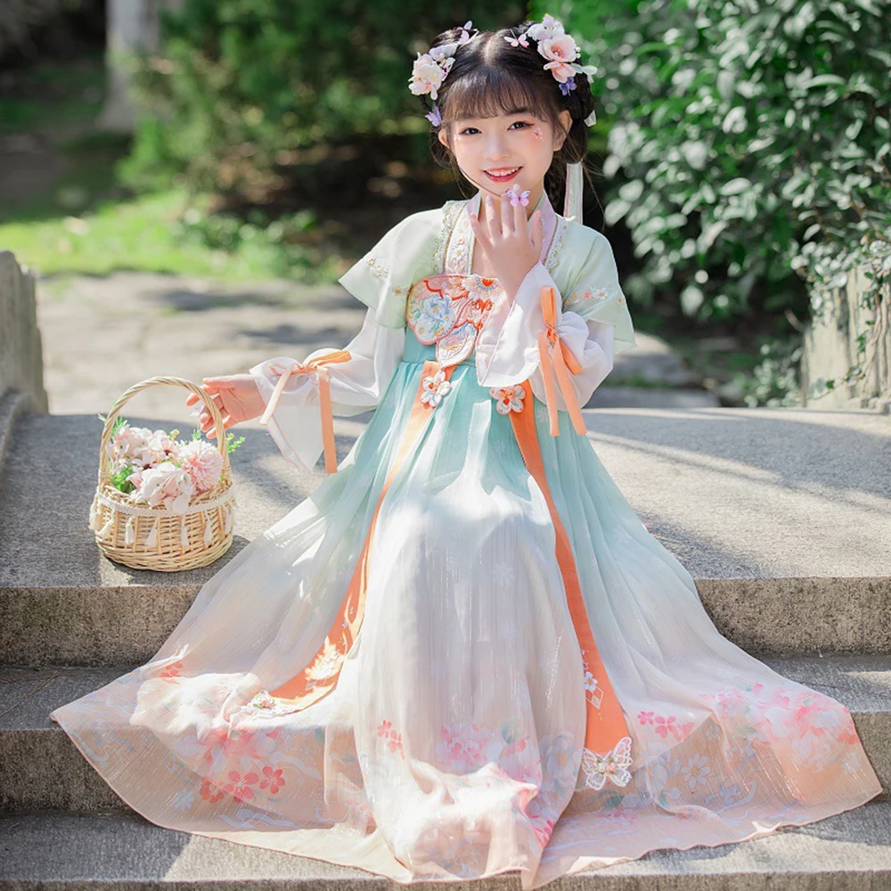 Tang Dynasty Chinese Hanfu Dress Girls New Year Costume Children Carnival Embroidered Fairy Cosplay Costume Dance Hanfu Dress
Tang Dynasty Chinese Hanfu Dress Girls New Year Costume Children Carnival Embroidered Fairy Cosplay Costume Dance Hanfu Dress