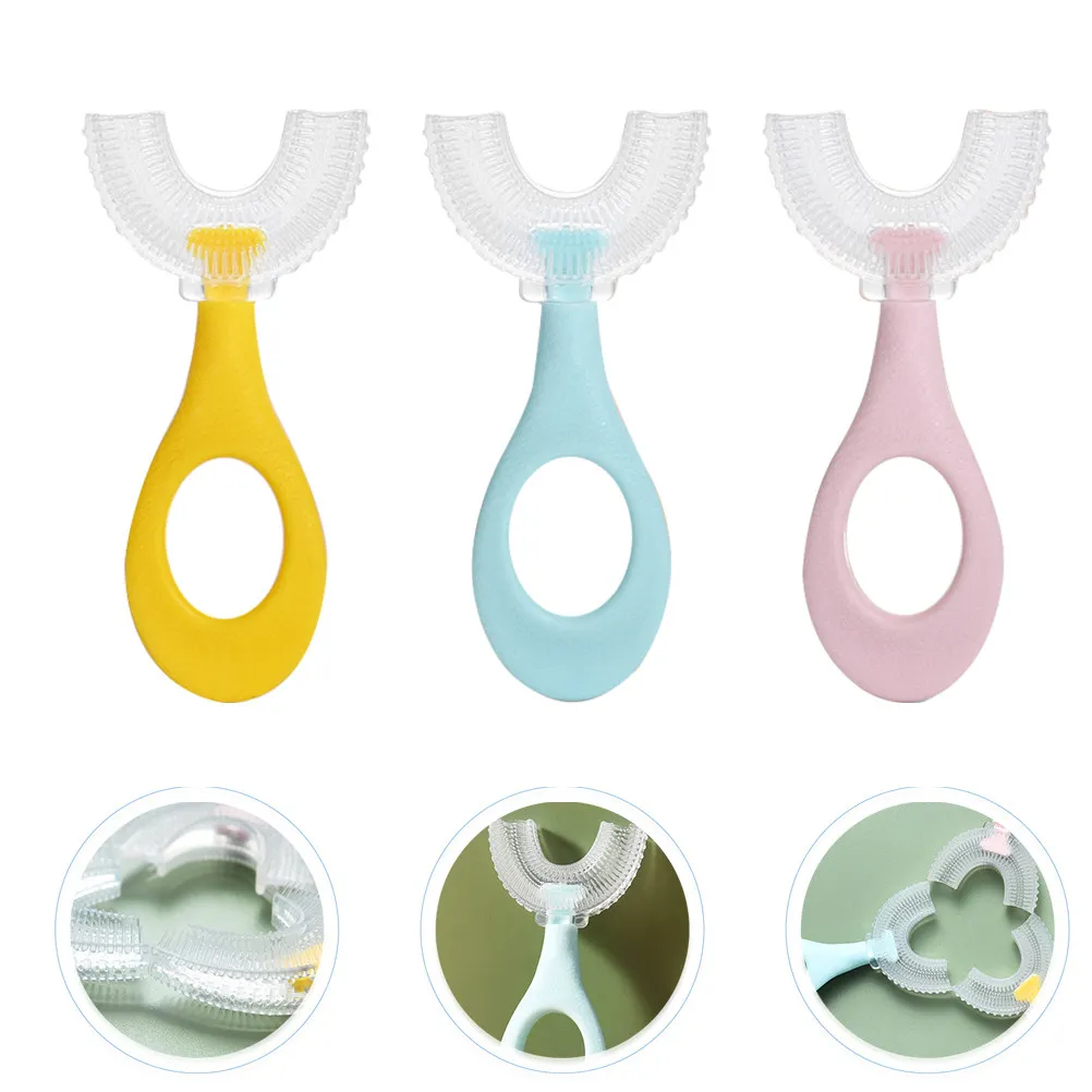 3pcs Children Toothbrush U-Shaped Silicone 360° Deep Cleaning Toddler Teeth Brush Bite-Resistant Washable Oral Care Tool
3pcs Children Toothbrush U-Shaped Silicone 360° Deep Cleaning Toddler Teeth Brush Bite-Resistant Washable Oral Care Tool