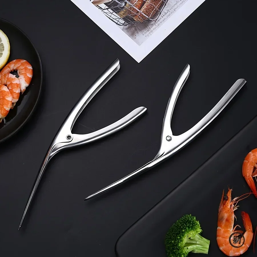Stainless Steel Shrimp Deveined Device - Ergonomic Fishbone Design,Easy Shell Removal,Kitchen Seafood Preparation Gadget
Stainless Steel Shrimp Deveined Device - Ergonomic Fishbone Design,Easy Shell Removal,Kitchen Seafood Preparation Gadget