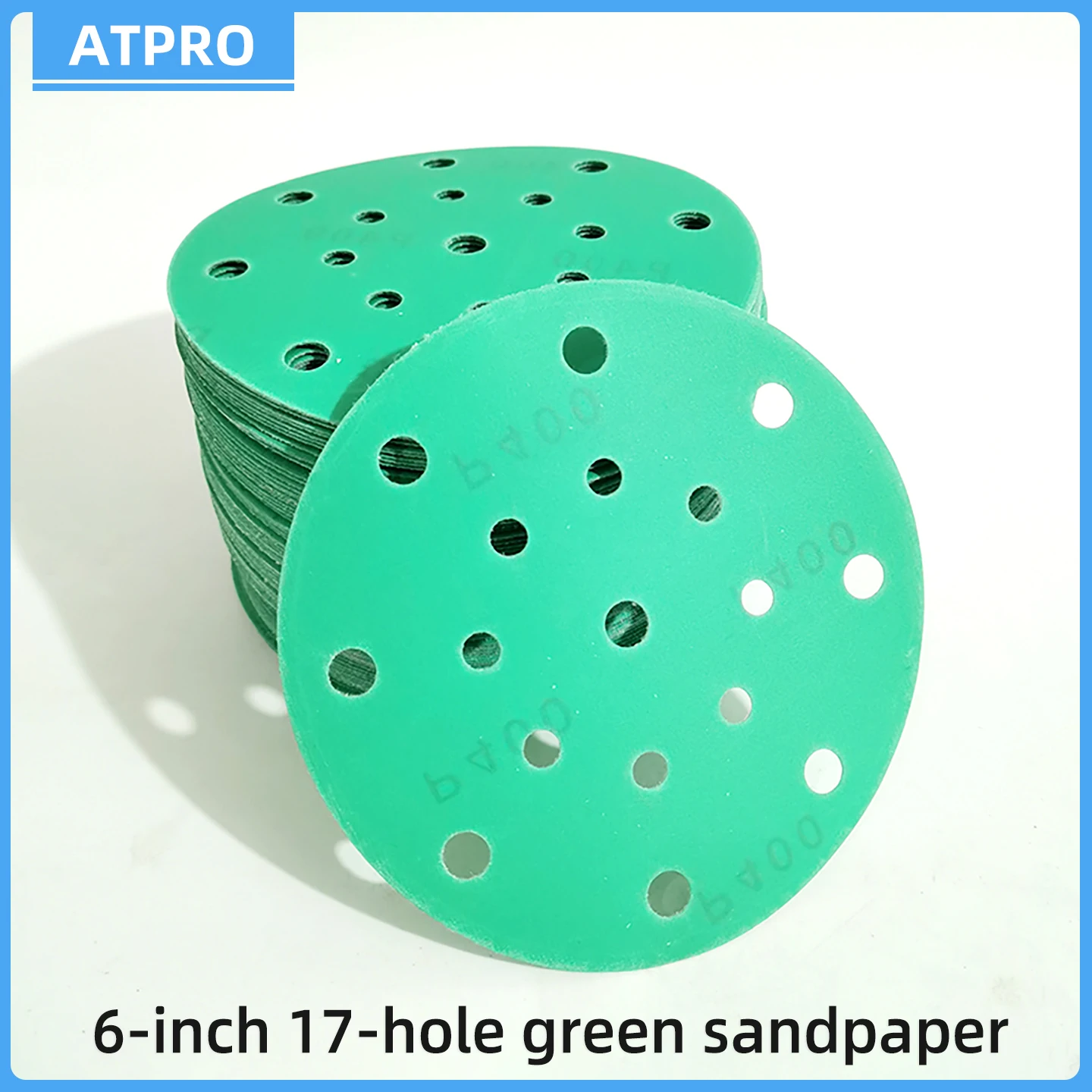 Green 6-inch 17-hole Sandpaper 150mm Round Flocking 80-400 Grains Grinding Machine Abrasive Automotive Paint Wood Sanding
Green 6-inch 17-hole Sandpaper 150mm Round Flocking 80-400 Grains Grinding Machine Abrasive Automotive Paint Wood Sanding