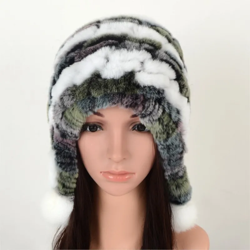 Fashionable wool hat for women thickened warm and ear-protecting fur knitted real
Fashionable wool hat for women thickened warm and ear-protecting fur knitted real