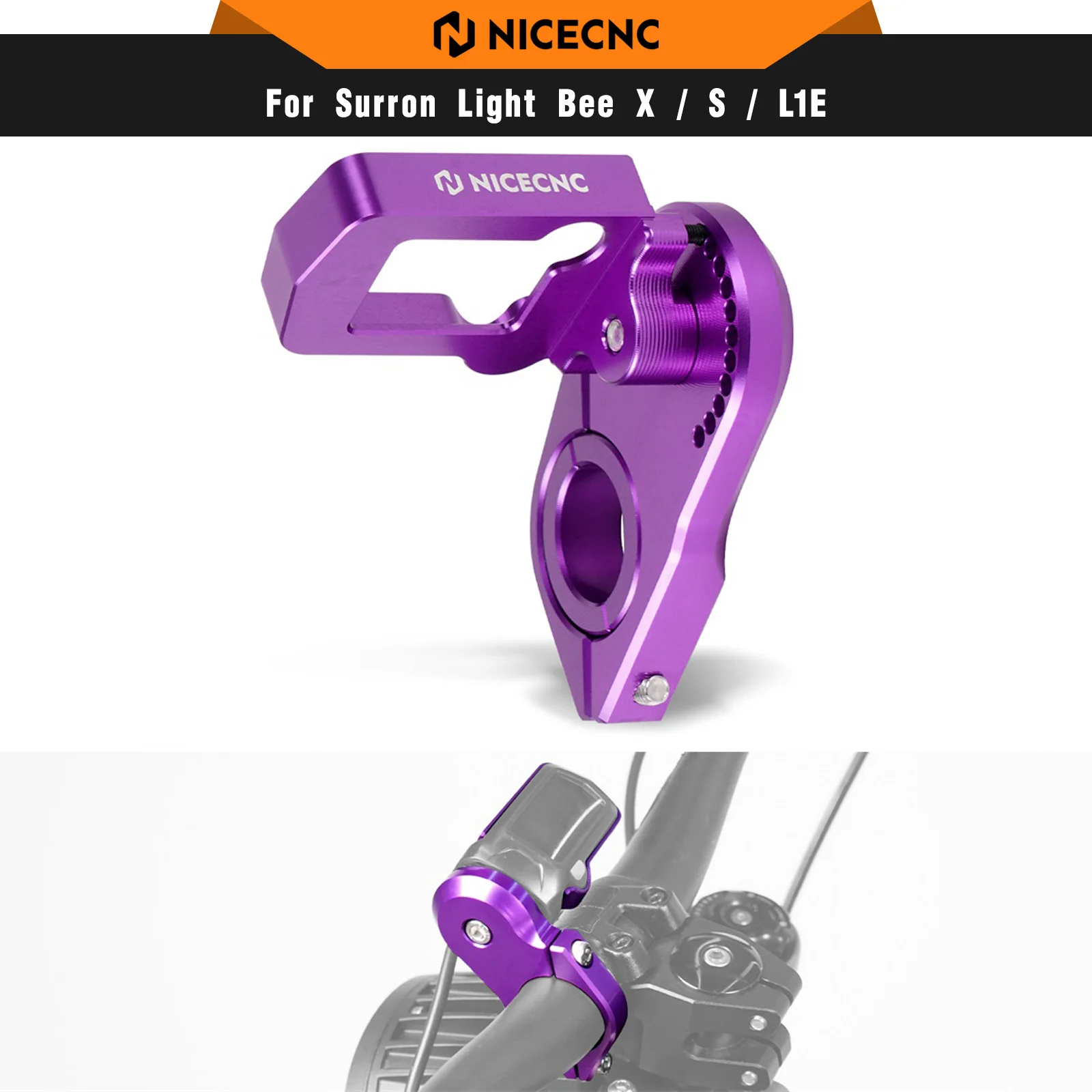 NICECNC For Surron Light Bee X S L1E Electric Dirt Bike Aluminum Digital Display Relocation Bracket For Segway X160 X260 2025
NICECNC For Surron Light Bee X S L1E Electric Dirt Bike Aluminum Digital Display Relocation Bracket For Segway X160 X260 2025