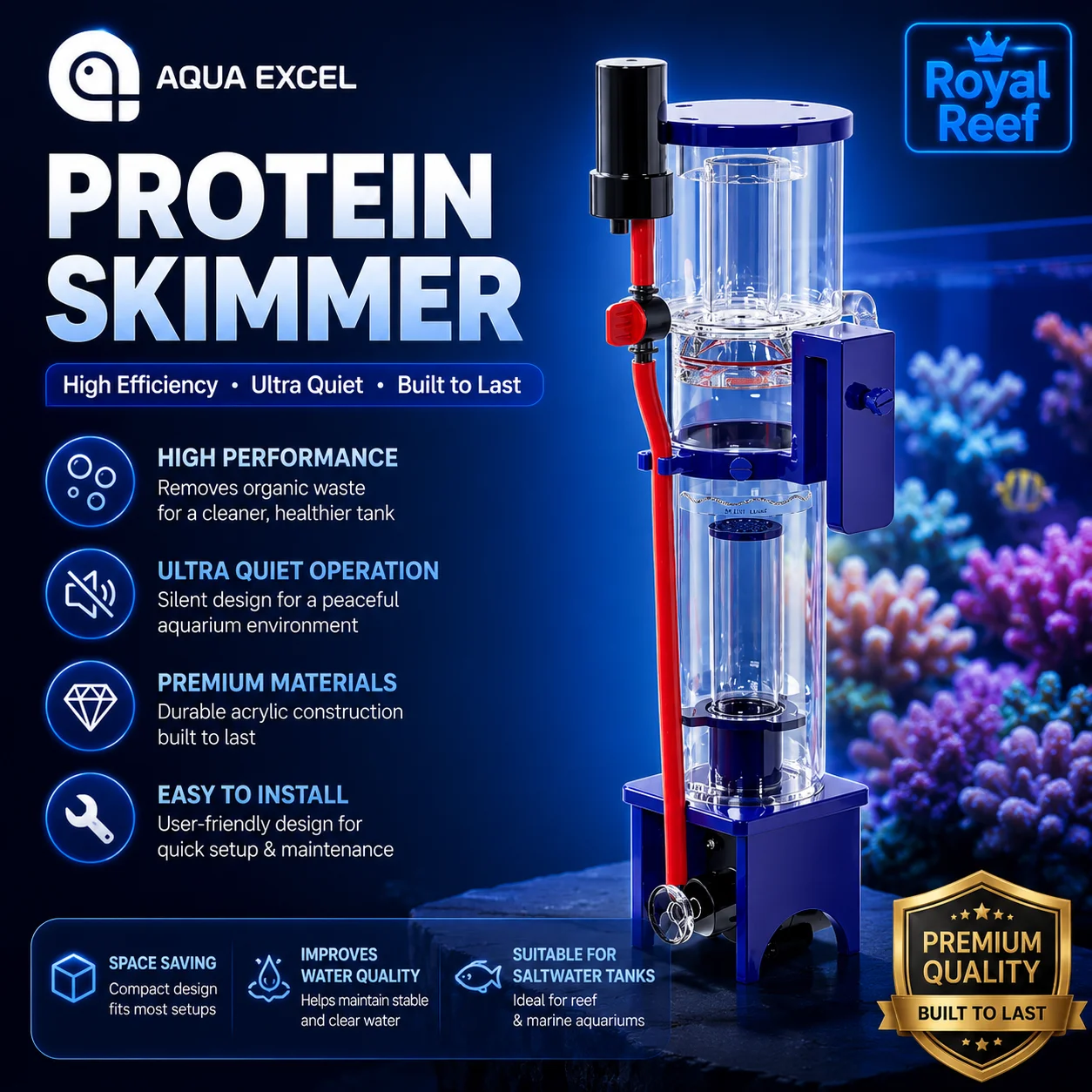 Aqua Excel AE-NANO40D/50D/70D DC 12V Mini Nano Coral Reef Saltwater Aquarium Fish Tank HOB Hang-On Back Protein Skimmer Filtrati
Aqua Excel AE-NANO40D/50D/70D DC 12V Mini Nano Coral Reef Saltwater Aquarium Fish Tank HOB Hang-On Back Protein Skimmer Filtrati