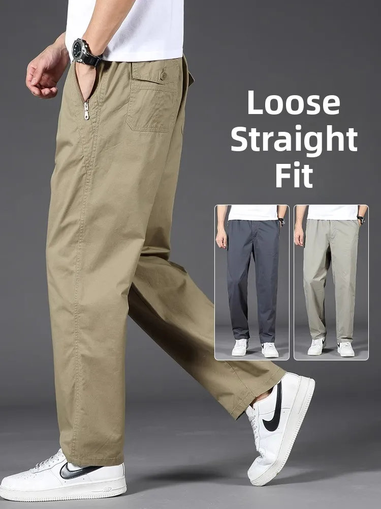 Новые весенние мужские свободные прямые брюки из хлопка, тонкие повседневные рабочие брюки, широкие брюки больших размеров
Новые весенние мужские свободные прямые брюки из хлопка, тонкие повседневные рабочие брюки, широкие брюки больших размеров
