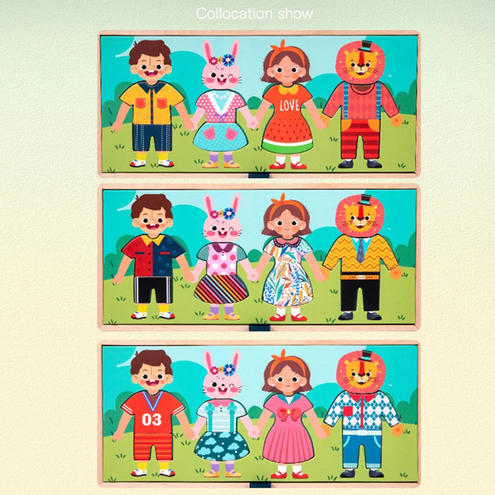 Montessori Hanging Clothes Jigsaw Puzzles Dress up Toy Change Clothes Wood Sorting Matching Game for Baby Players Table Game
Montessori Hanging Clothes Jigsaw Puzzles Dress up Toy Change Clothes Wood Sorting Matching Game for Baby Players Table Game