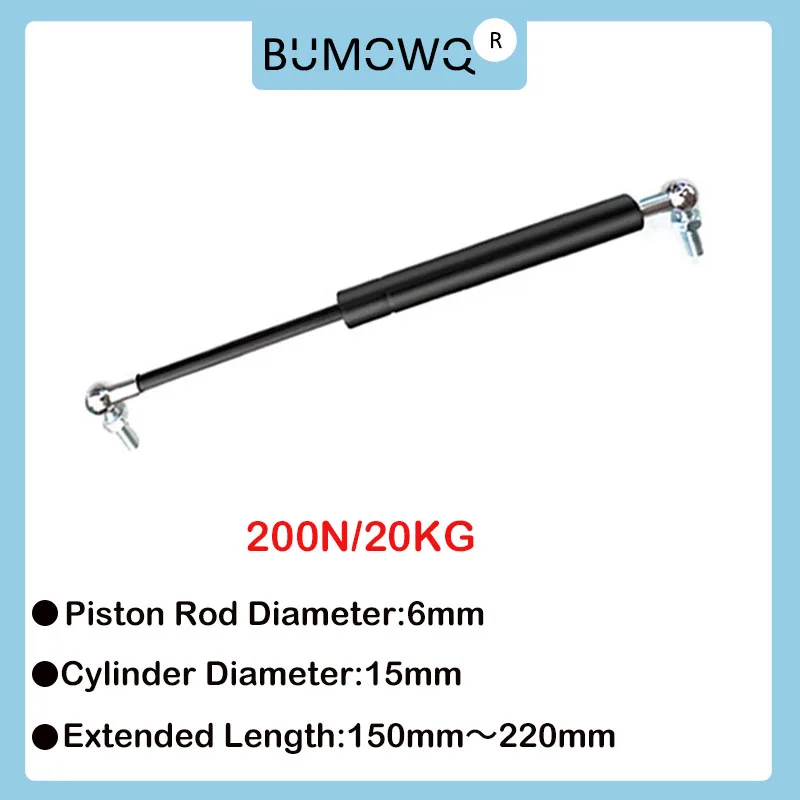 1PC 150mm-220mm 20kg/200N Universal Strut Bars Gas Spring Shock Absorber Hydraulic Lift Support Strut Bar Bed Machine Furniture
1PC 150mm-220mm 20kg/200N Universal Strut Bars Gas Spring Shock Absorber Hydraulic Lift Support Strut Bar Bed Machine Furniture
