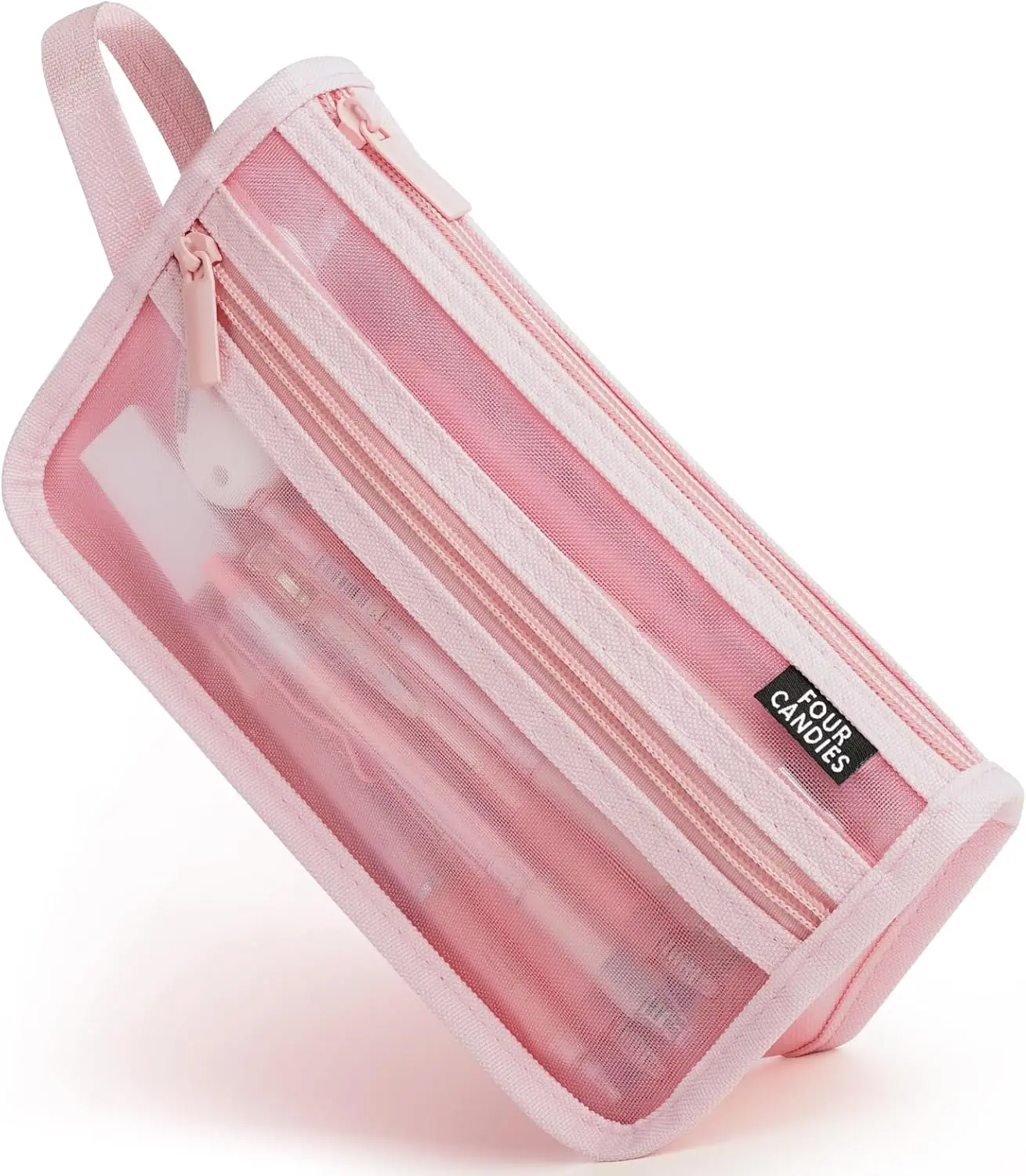 Clear Double-Layer Mesh Pencil Case with Handle and Zipper, Cute Transparent Organizer for Office College Travel
Clear Double-Layer Mesh Pencil Case with Handle and Zipper, Cute Transparent Organizer for Office College Travel
