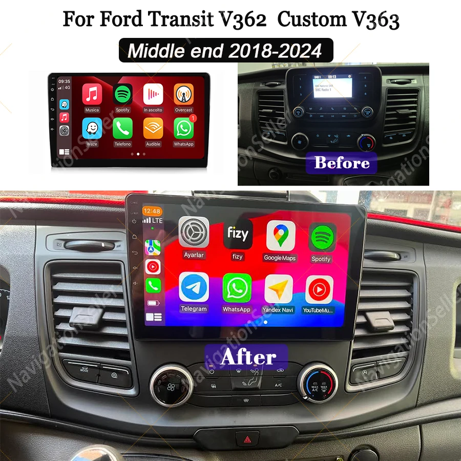 Android Radio Screen For Ford Transit Connect Custom 300 350 2019-2024 Carplay Multimedia Head Unit Gps Navigation Youtube Wifi
Android Radio Screen For Ford Transit Connect Custom 300 350 2019-2024 Carplay Multimedia Head Unit Gps Navigation Youtube Wifi