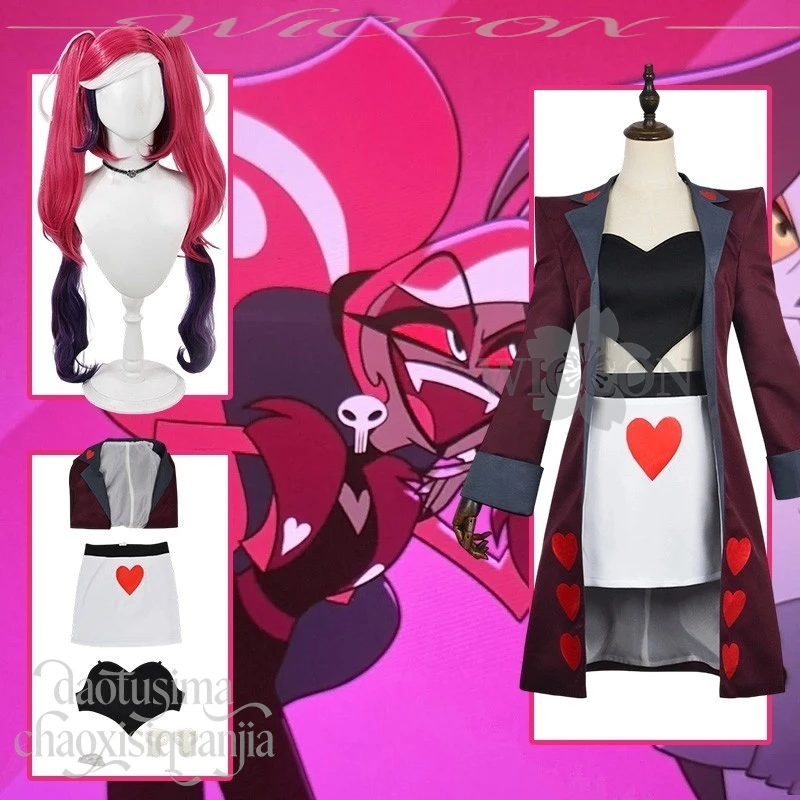 Jirai Kei Sexy Hot Pink Heart Vest Suit Velvettteee Cosplay Anime Demon Se2 Girls Wigs Halloween Party Costume
Jirai Kei Sexy Hot Pink Heart Vest Suit Velvettteee Cosplay Anime Demon Se2 Girls Wigs Halloween Party Costume