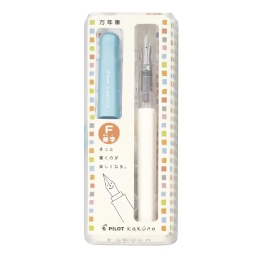 Kakuno Fine-Nib Fountain Pen, White Body Soft Blue Cap Body FKA-1SR-SLF
Kakuno Fine-Nib Fountain Pen, White Body Soft Blue Cap Body FKA-1SR-SLF