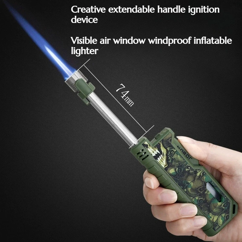Visible Air Window Windproof Inflatable Cigar Lighter Retractable Handle Ignition Device Made Plastic Men's cigarette lighter
Visible Air Window Windproof Inflatable Cigar Lighter Retractable Handle Ignition Device Made Plastic Men's cigarette lighter