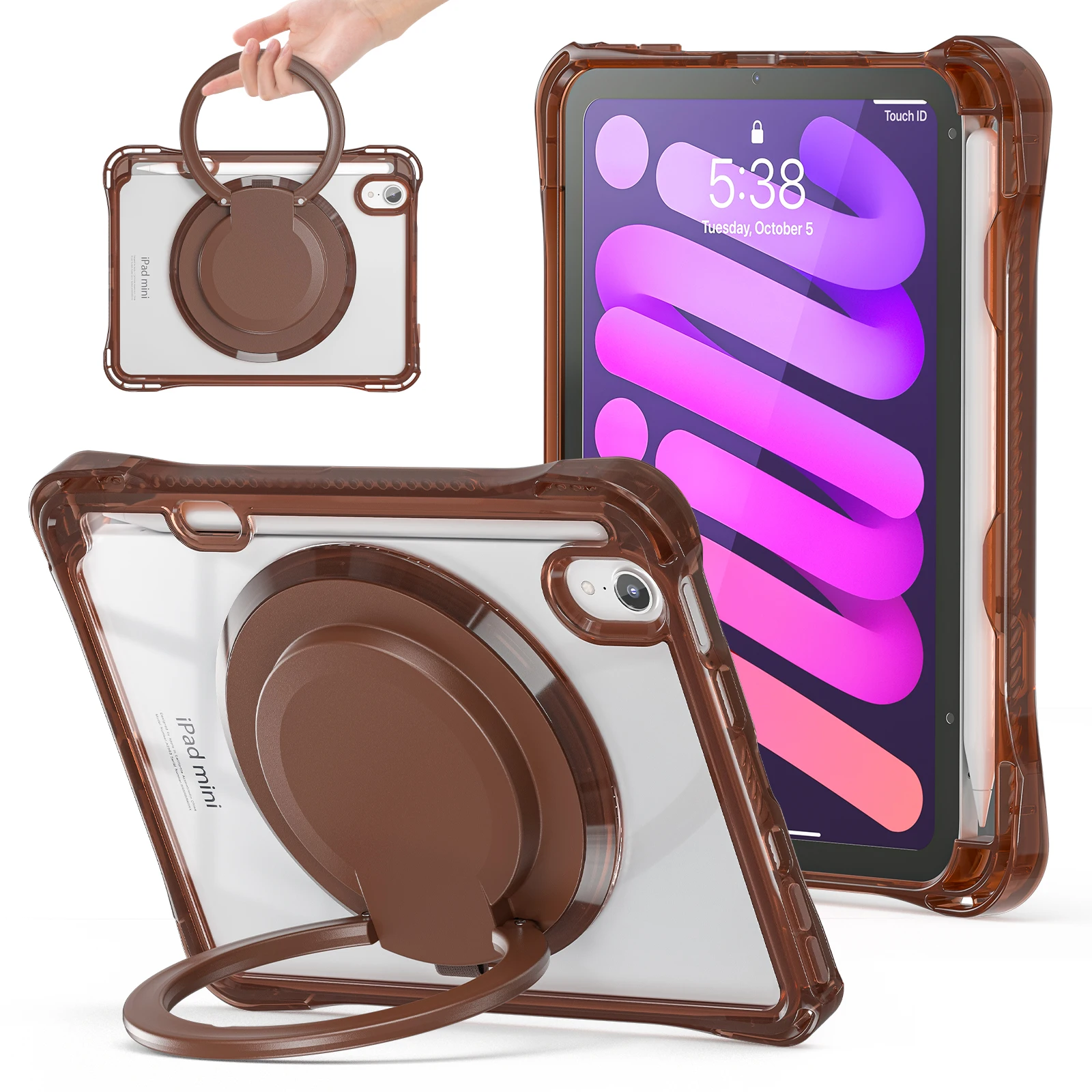 For Apple ipad mini7 2024 and mini6 2021 8.3" 360 degree rotate With Foldable Bracket and Shoulder Strap tablet protective case
For Apple ipad mini7 2024 and mini6 2021 8.3" 360 degree rotate With Foldable Bracket and Shoulder Strap tablet protective case