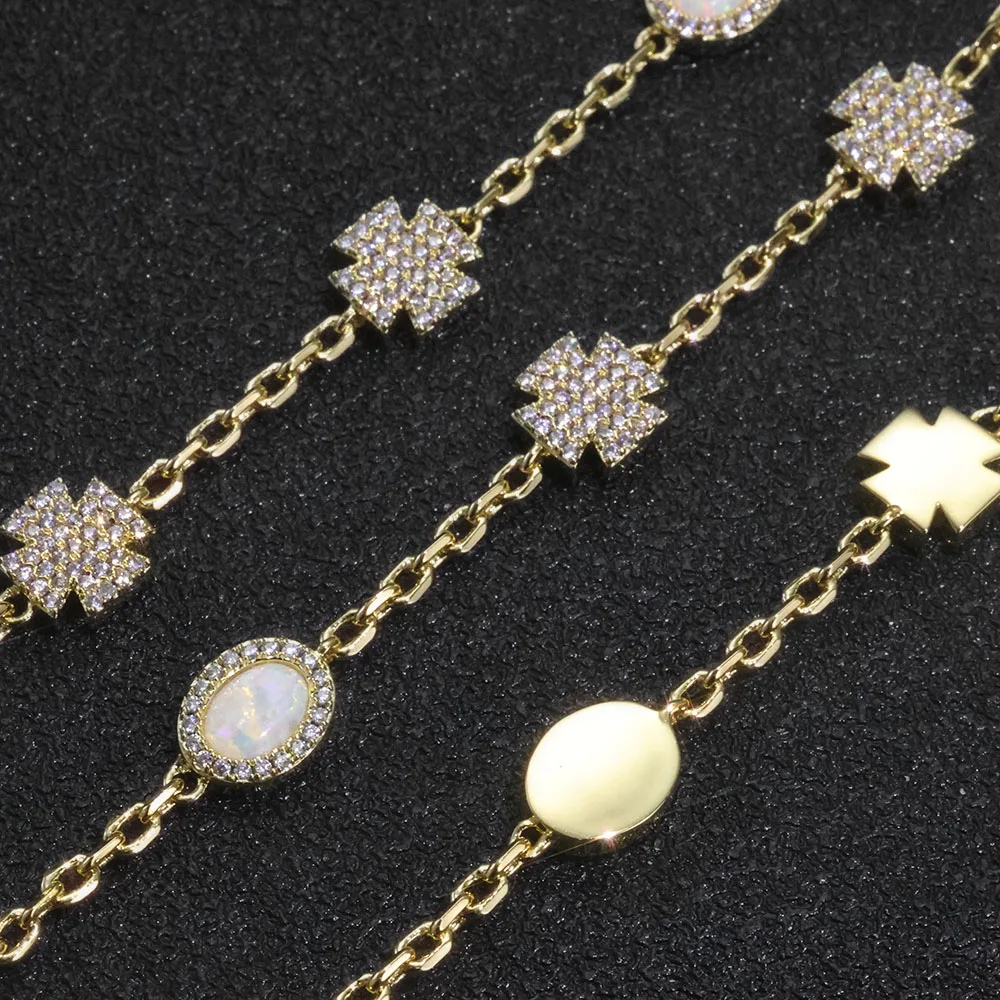 NY High Quality Exquisite Crystal Cross Thin Chain Plated With 18K Gold Zirconia Oval Dhiny Opal Hip Hop Style Fashion Necklace
NY High Quality Exquisite Crystal Cross Thin Chain Plated With 18K Gold Zirconia Oval Dhiny Opal Hip Hop Style Fashion Necklace