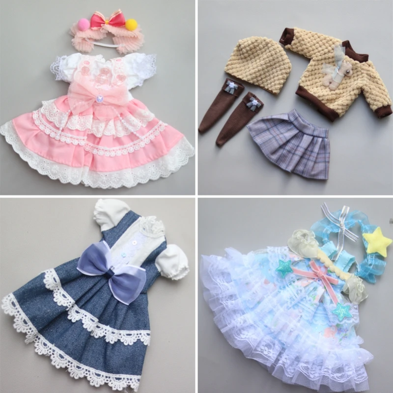 4 Sets 30cm Doll Clothes for 1/6 BJD Doll Fashion Cute Replacement Clothing Dressing Game Dress Skirt Headwear Doll Accessories
4 Sets 30cm Doll Clothes for 1/6 BJD Doll Fashion Cute Replacement Clothing Dressing Game Dress Skirt Headwear Doll Accessories
