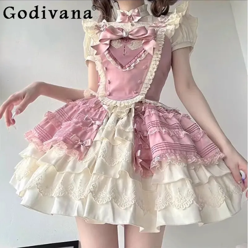 Юбка в студенческом стиле в стиле Лолиты, комплект для девочек, розовая рубашка с короткими рукавами, короткая юбка с высокой талией, комплект из двух предметов, женские костюмы принцессы
Юбка в студенческом стиле в стиле Лолиты, комплект для девочек, розовая рубашка с короткими рукавами, короткая юбка с высокой талией, комплект из двух предметов, женские костюмы принцессы