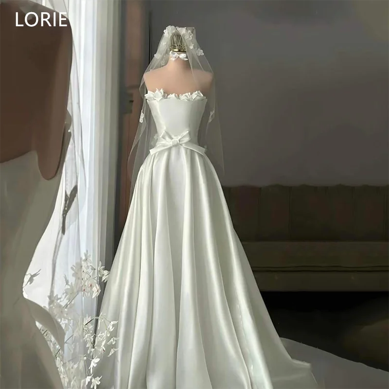 LORIE Lace Wrapped Chest A-Line Wedding Dresses Strapless Little Bow Bride Prom Gown Floor-Length Bridal Gown 2025Customized
LORIE Lace Wrapped Chest A-Line Wedding Dresses Strapless Little Bow Bride Prom Gown Floor-Length Bridal Gown 2025Customized
