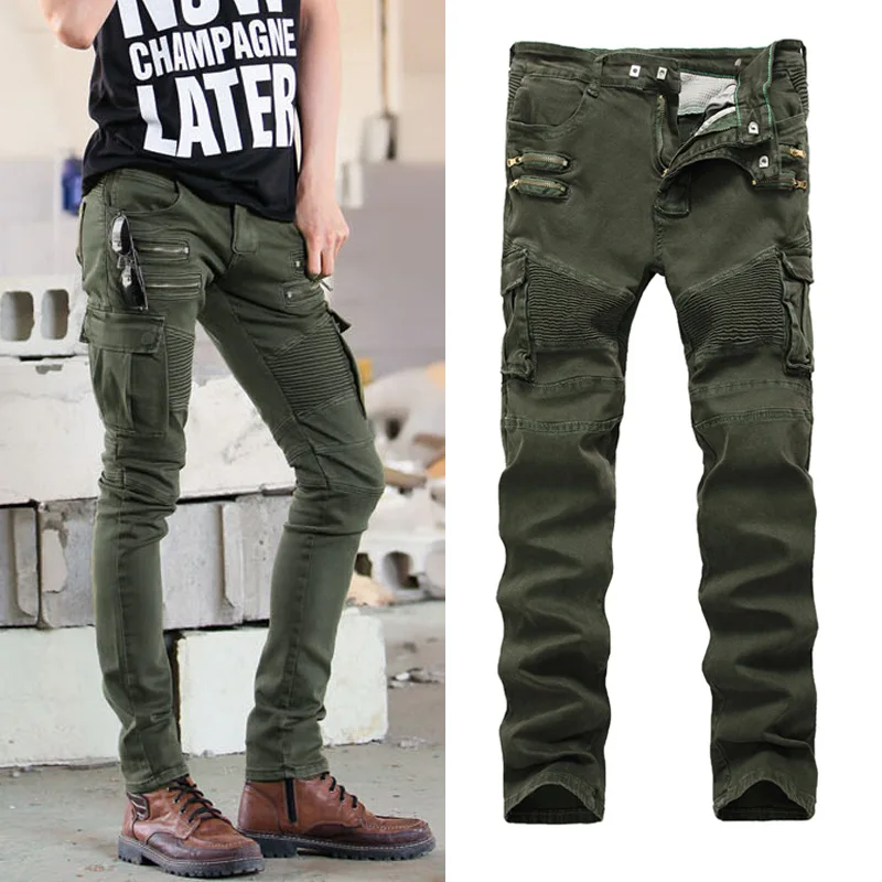 New Fashion Men Wrinkled Skinny Jeans BIKER Elastic Strench Denim Jeans Pants High Street Zipper Pockets Casual Denim Jeans 42
New Fashion Men Wrinkled Skinny Jeans BIKER Elastic Strench Denim Jeans Pants High Street Zipper Pockets Casual Denim Jeans 42