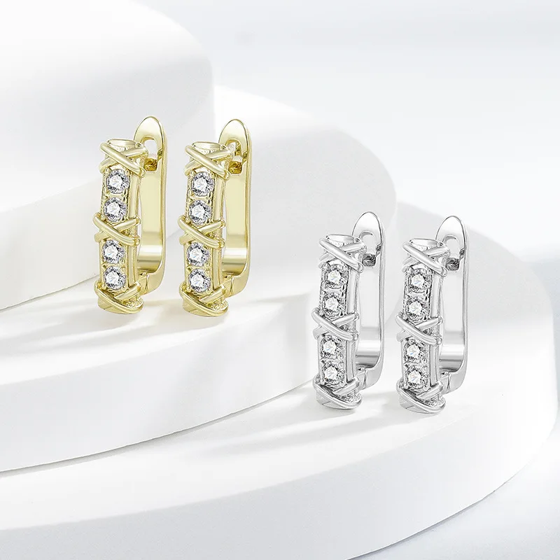 Stylish Cross Premium Geometric Zircon 925 Sterling Silver Elegant Ladies Everyday Versatile Earrings
Stylish Cross Premium Geometric Zircon 925 Sterling Silver Elegant Ladies Everyday Versatile Earrings