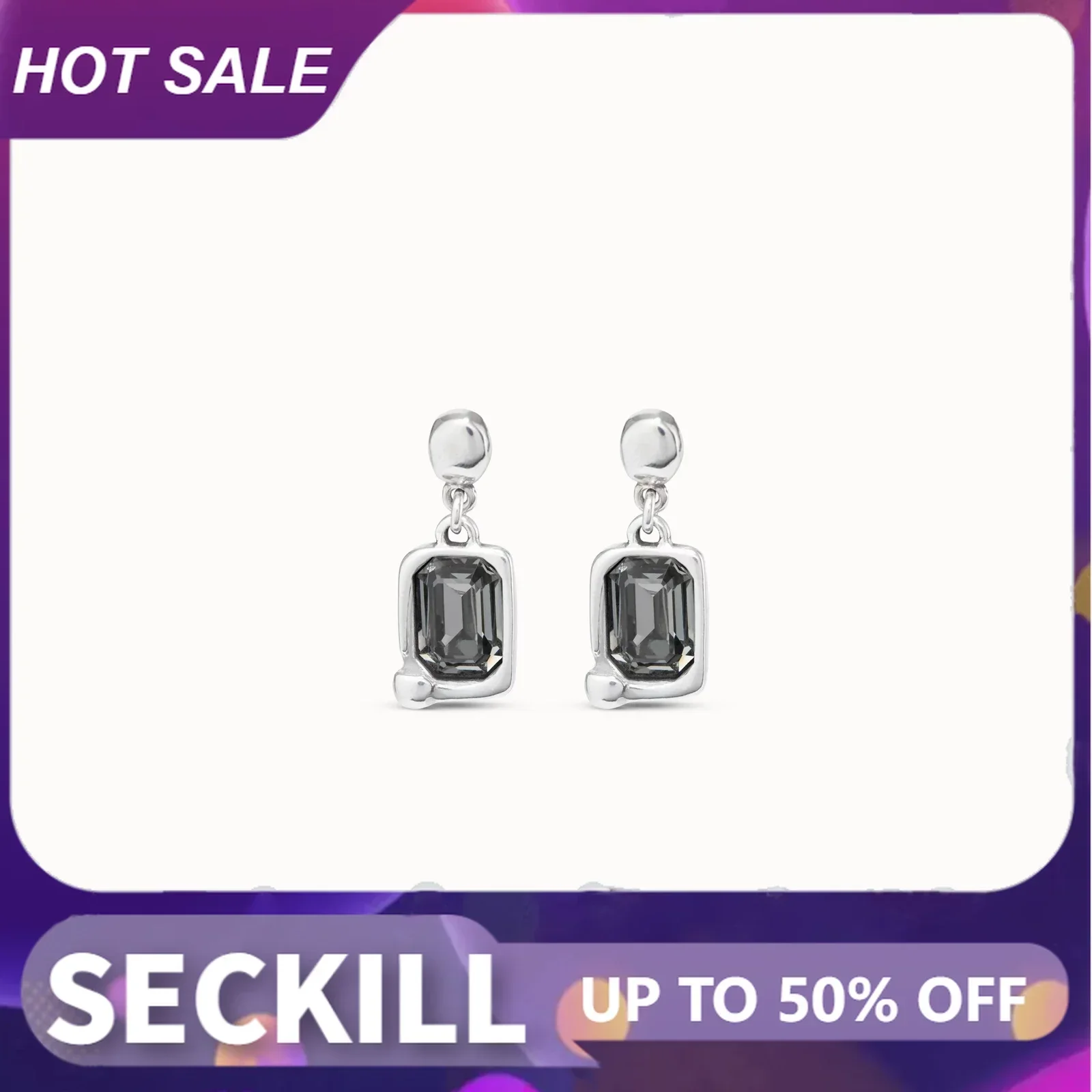S925de50-Quadrilateral Grey Crystal Earrings for Women, Festival Romantic Gift, Fashion Charm Jewelry, Original,
S925de50-Quadrilateral Grey Crystal Earrings for Women, Festival Romantic Gift, Fashion Charm Jewelry, Original,