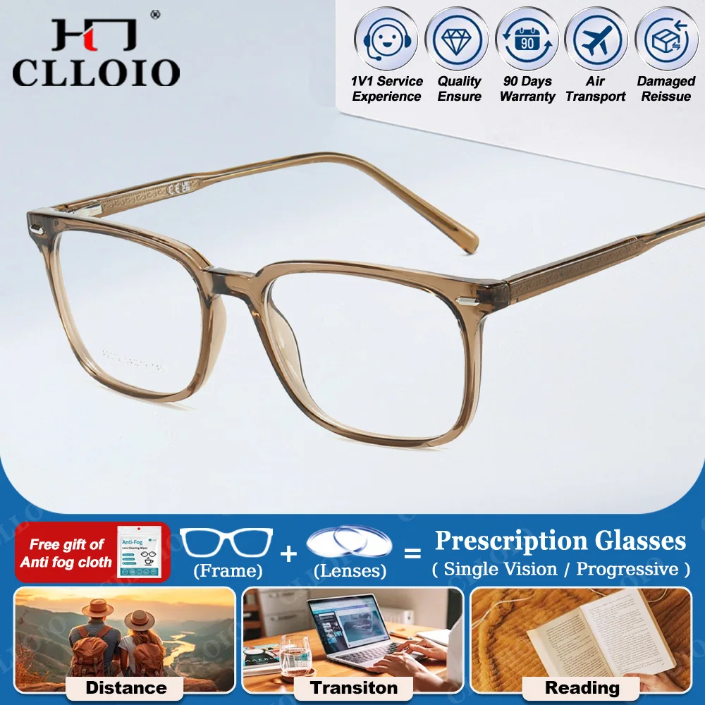 CLLOIO New Trendy Square Myopia Prescription Glasses Men Optical Anti Blue Ray Photochromic Progressive Protection Eyeglasses
CLLOIO New Trendy Square Myopia Prescription Glasses Men Optical Anti Blue Ray Photochromic Progressive Protection Eyeglasses