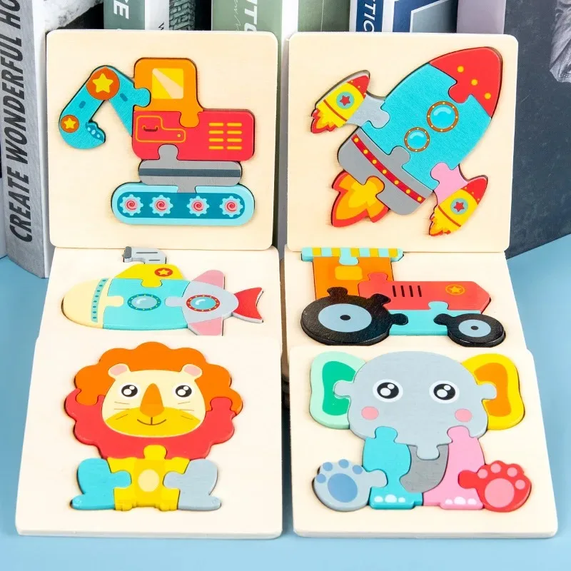 Baby Wooden Toys 3D Puzzle Cartoon Animal Intelligence Cognitive Jigsaw Wood Puzzle Early Educational Toys For Kids Gifts
Baby Wooden Toys 3D Puzzle Cartoon Animal Intelligence Cognitive Jigsaw Wood Puzzle Early Educational Toys For Kids Gifts