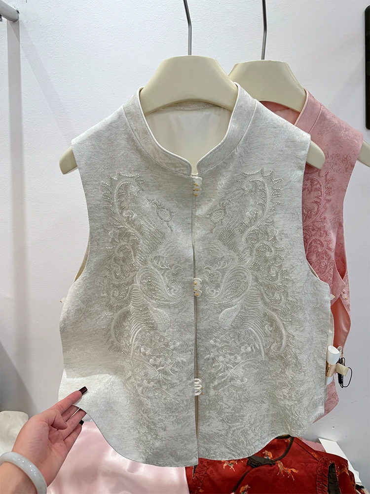 Spring New Sle Chinese Heavy Embroidery Stand Collar Women's Vest Faionable Multi-purpose Floral Design Young-looking Out...
Spring New Sle Chinese Heavy Embroidery Stand Collar Women's Vest Faionable Multi-purpose Floral Design Young-looking Out...