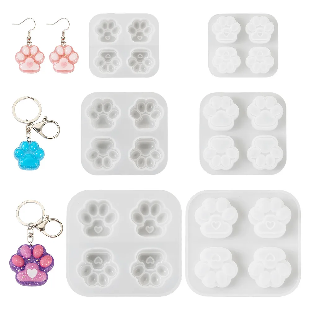 3Pcs Paw Print Shape DIY Silicone Molds Resin Casting Molds for Bracelet Earrings Keychain Pendants Jewelry Making
3Pcs Paw Print Shape DIY Silicone Molds Resin Casting Molds for Bracelet Earrings Keychain Pendants Jewelry Making