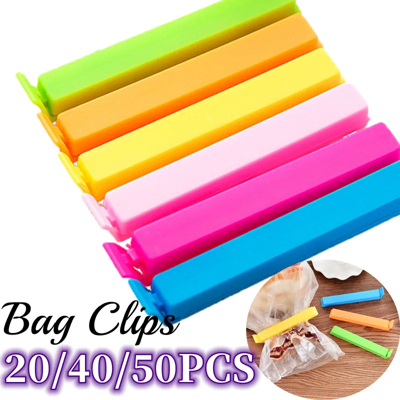 20/40/50PCS Food Bag Clips Plastic Packaging Sealing Storage Clip Reusable Portable Travel Bag Sealer Kitchen Snack Organzier
20/40/50PCS Food Bag Clips Plastic Packaging Sealing Storage Clip Reusable Portable Travel Bag Sealer Kitchen Snack Organzier