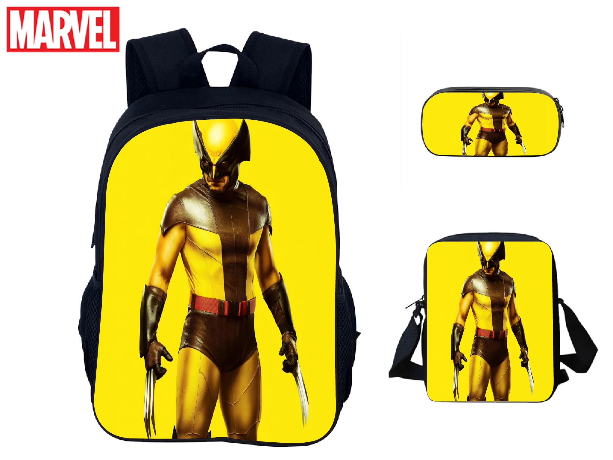 Children Wolverine Casual Backpack+Cartoon Side Bag+Pencil Box 3Pcs Set to School Marvel Fashion Bookbag
Children Wolverine Casual Backpack+Cartoon Side Bag+Pencil Box 3Pcs Set to School Marvel Fashion Bookbag