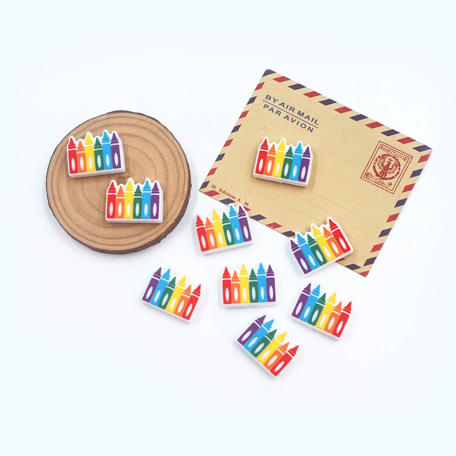 Chenkai 50PCS Crayons Focal Beads Silicone Charms For Pen Making Character Beads For Beadable Pen DIY Baby Pacifier Dummy Chains
Chenkai 50PCS Crayons Focal Beads Silicone Charms For Pen Making Character Beads For Beadable Pen DIY Baby Pacifier Dummy Chains