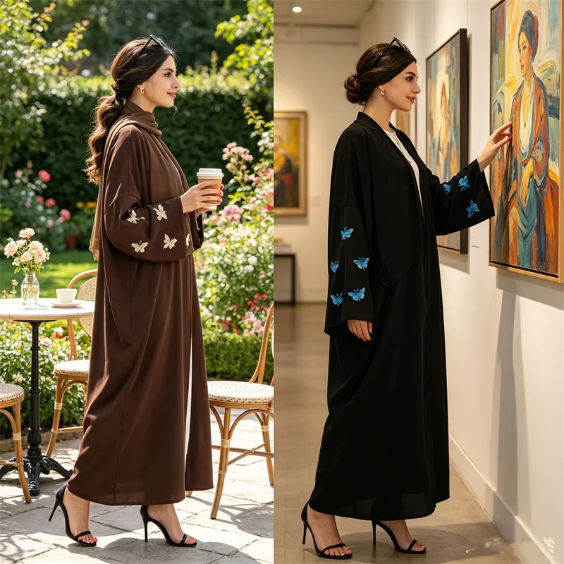 Eid Dubai Butterfly Embroidery Dress Women Muslim Open Abaya Turkey Kebaya Robe Kimono Cardigan Ramadan Jalabiya Islamic Kaftan
Eid Dubai Butterfly Embroidery Dress Women Muslim Open Abaya Turkey Kebaya Robe Kimono Cardigan Ramadan Jalabiya Islamic Kaftan