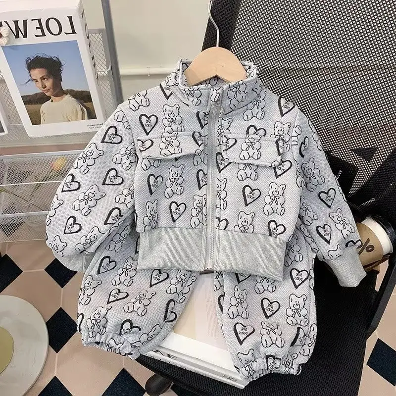 Spring and Autumn Girls' Fashion Set New Style Kids Outfits Children's Sports and Leisure Jacket+Pants Two Piece Set
Spring and Autumn Girls' Fashion Set New Style Kids Outfits Children's Sports and Leisure Jacket+Pants Two Piece Set