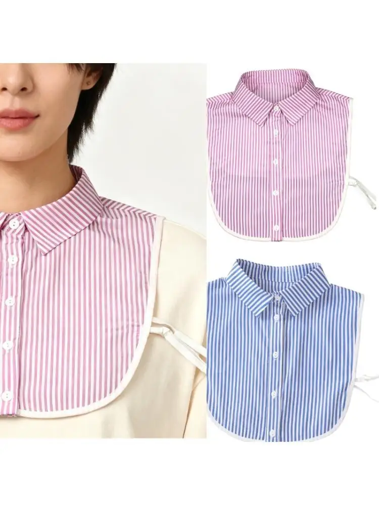 652F Модные топы из полиэстера со съемным воротником в тонкую полоску с белой каймой
652F Модные топы из полиэстера со съемным воротником в тонкую полоску с белой каймой