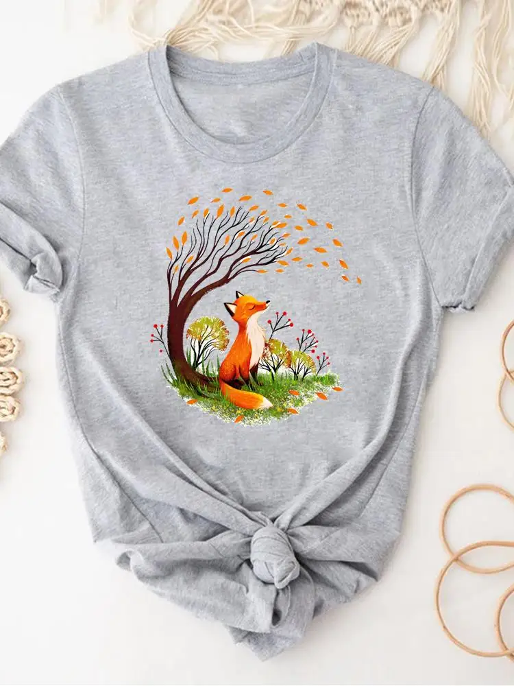 Print T Shirt Short Sleeve Summer Clothes Women Clothing Gray Watercolor Wild Animal Sweet Basic Tee Top Fashion Graphic T-shirt
Print T Shirt Short Sleeve Summer Clothes Women Clothing Gray Watercolor Wild Animal Sweet Basic Tee Top Fashion Graphic T-shirt