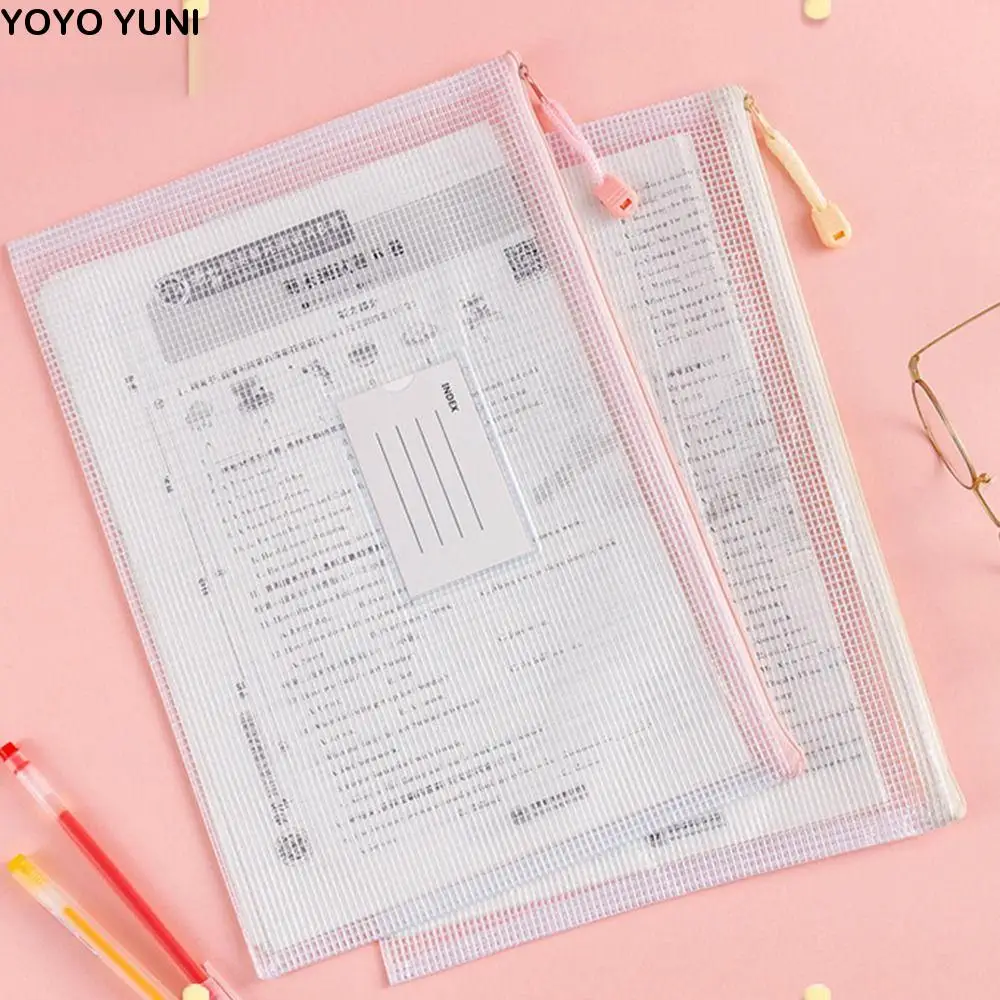 Portable PVC A4 Mesh File Bag Zipper Transparent Information Bag Large Capacity Waterproof File Folders School Office Supplies
Portable PVC A4 Mesh File Bag Zipper Transparent Information Bag Large Capacity Waterproof File Folders School Office Supplies