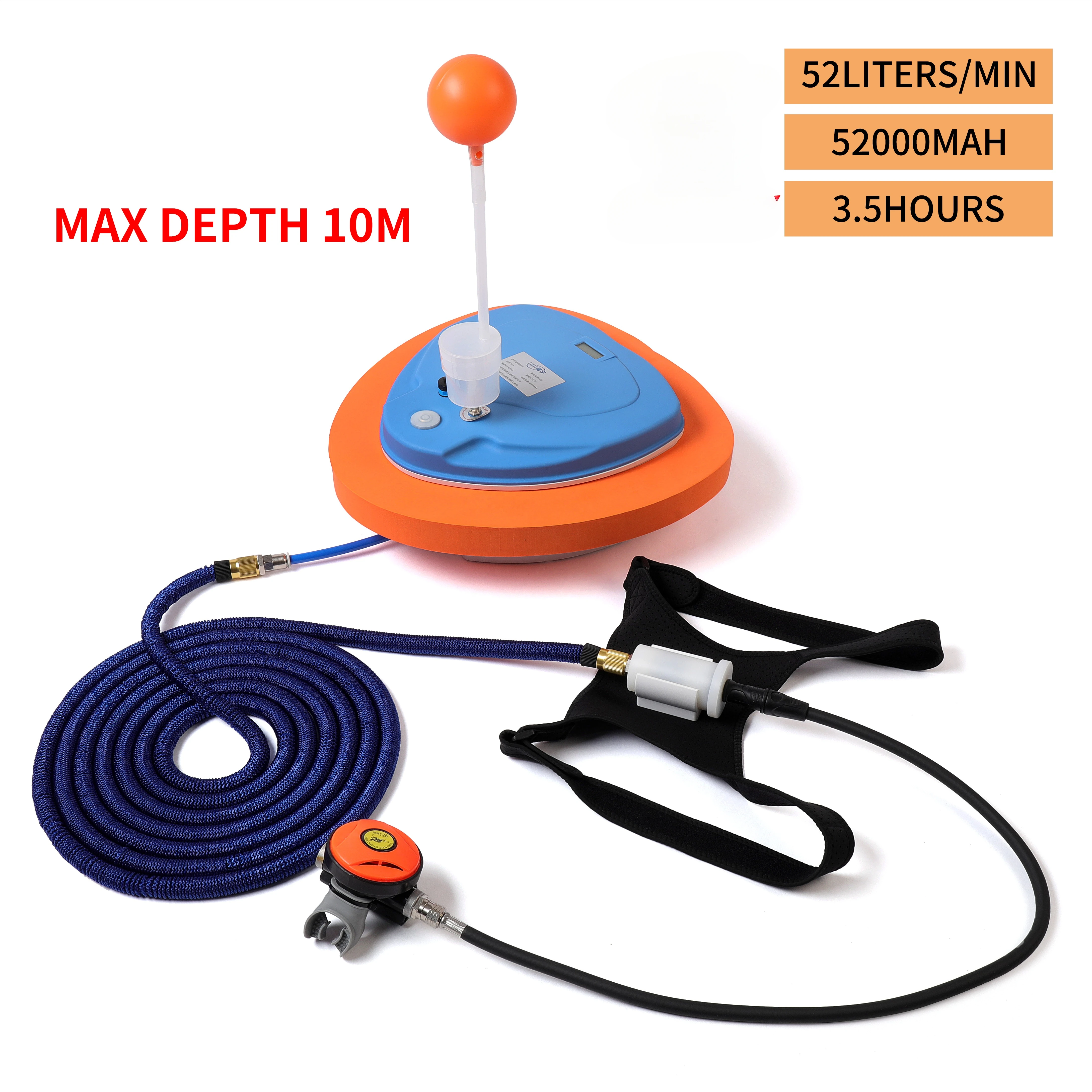 Hot Sale Z270 Tankless Air Breathing 3.5hours 10meters 52liters/min Deep Mini Hookah Snorkeling Scuba Diving Equipment
Hot Sale Z270 Tankless Air Breathing 3.5hours 10meters 52liters/min Deep Mini Hookah Snorkeling Scuba Diving Equipment