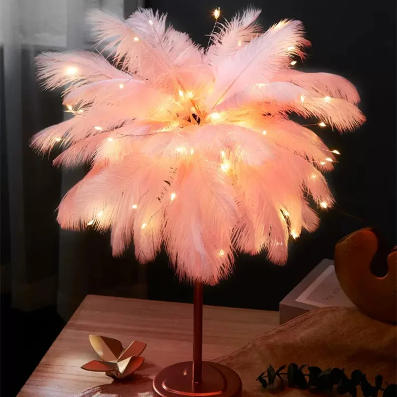 Feather Table Lamp Bedroom Girls Night Light Creative Simple Modern Wedding Room Warm Decor Light
Feather Table Lamp Bedroom Girls Night Light Creative Simple Modern Wedding Room Warm Decor Light