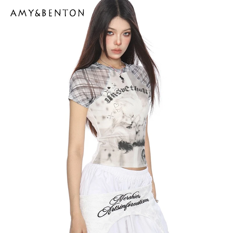 American Sweet Cool Hot Girl Animal Print Regular Shoulder Short Sleeve Women's T-Shirt Summer New Slimming Short Top Ladies
American Sweet Cool Hot Girl Animal Print Regular Shoulder Short Sleeve Women's T-Shirt Summer New Slimming Short Top Ladies