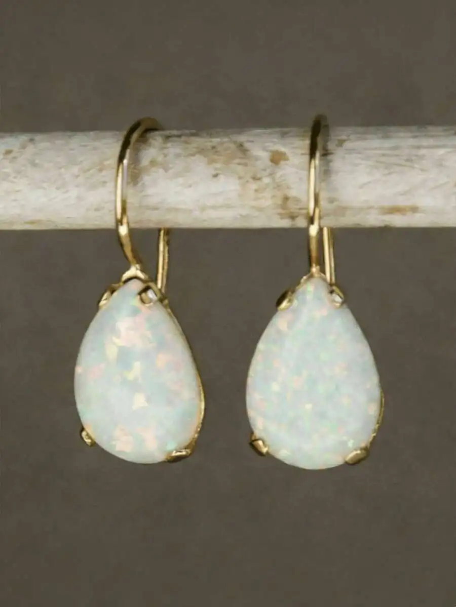 Bohemian Style Teardrop Synthetic Opal Drop Earrings For Adults
Bohemian Style Teardrop Synthetic Opal Drop Earrings For Adults