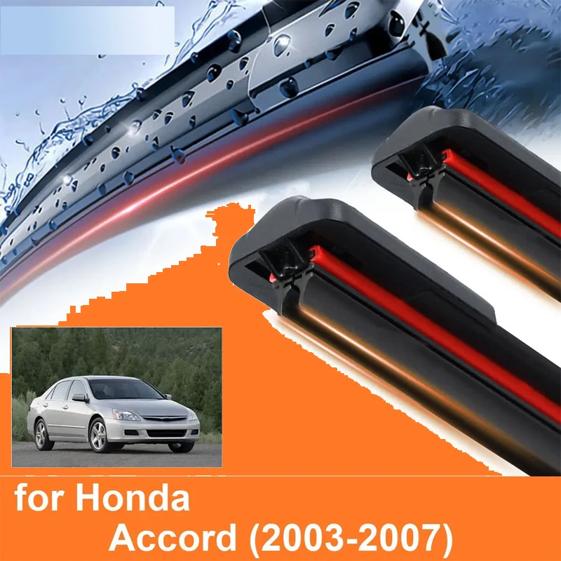 Car Windshield Wiper Blades for Honda Accord Double Rubber Frameless Bracketless WipersSoft Accessories 2003 2004 2005 2006 2007
Car Windshield Wiper Blades for Honda Accord Double Rubber Frameless Bracketless WipersSoft Accessories 2003 2004 2005 2006 2007