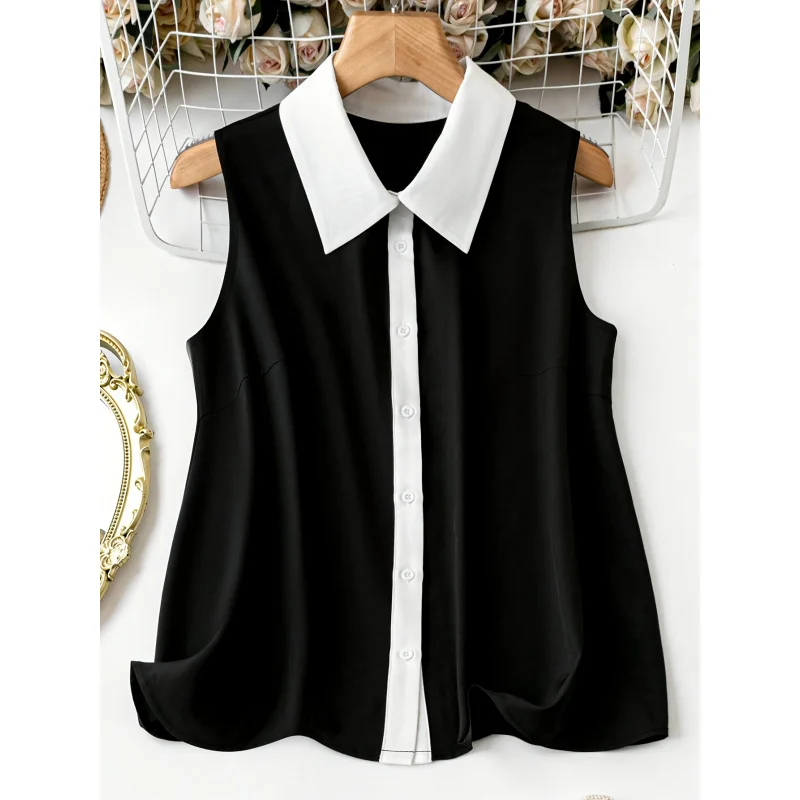 Plus Size - Plus Size - Plus-Size Stylish And Elegant Color-Blocked Sleeveless Shirt
Plus Size - Plus Size - Plus-Size Stylish And Elegant Color-Blocked Sleeveless Shirt